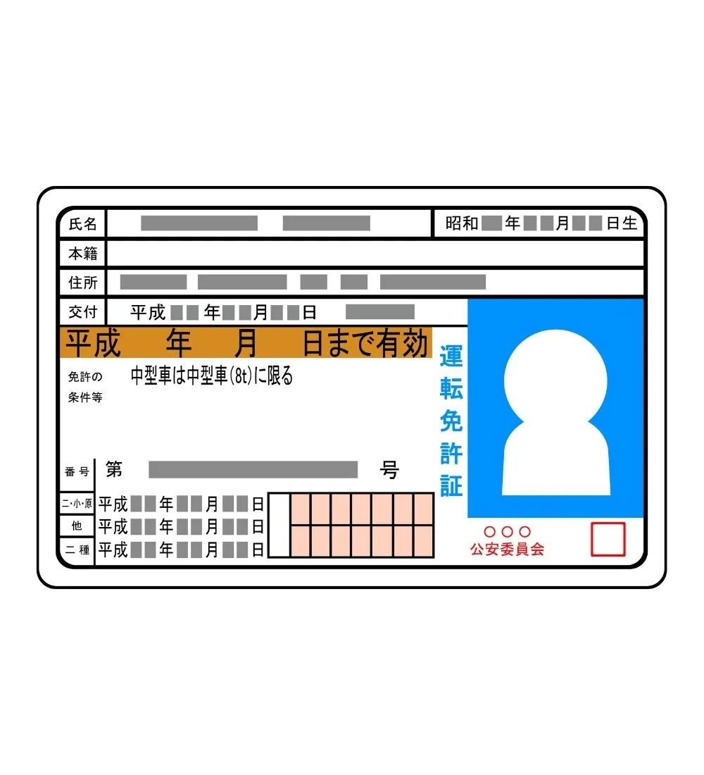 運転免許証のOCR例